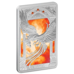 Niue: Harry Potter - Magical Creatures 'Fawkes' kolorowany 1 uncja Srebra 2023 Proof
