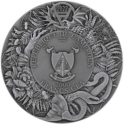 Cameroon: Slavic Bestiary - Domowik kolorowany, pozłacany 3 uncje Srebra 2022 High Relief Antiqued Coin