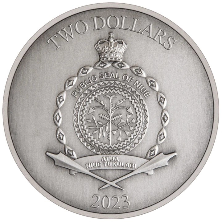 Niue: The Lord of the Rings - Mordor 1 uncja Srebra 2023 Antique Finish