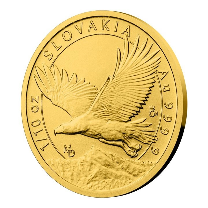 Niue: Slovakia Eagle 1/10 uncji Złota 2023
