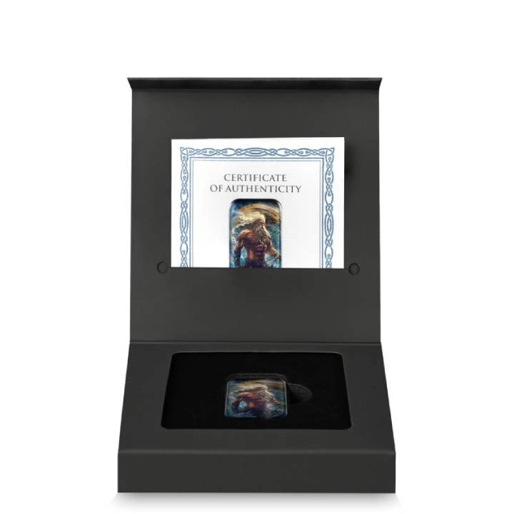 Sztabka Germania Mint: Gods - Njörðr kolorowany 2 uncje Srebra 2025 Antique Finish