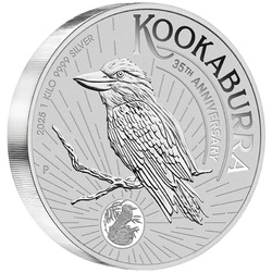Kookaburra 1000 gramów Srebra 2025