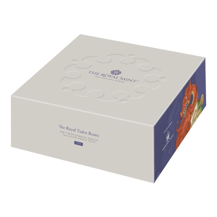 The Royal Tudor Beasts: The Tudor Dragon 10 uncji Srebra 2024 Proof