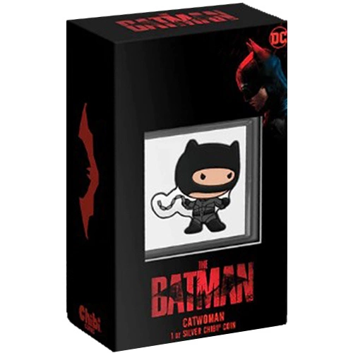 Niue: The Batman - Catwoman Chibi Coin kolorowany 1 uncja Srebra 2022 Proof