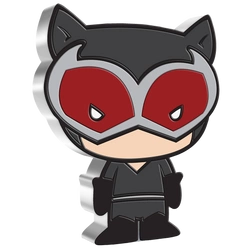 Niue: DC Comics - Catwoman Chibi Coin kolorowany 1 uncja Srebra 2021 Proof