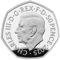 Stories of The Second World War 50p Srebro 2025 Proof Piedfort 