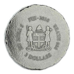 Fiji: Terracotta Warriors 5 uncji Srebra 2018 Antique Coin 