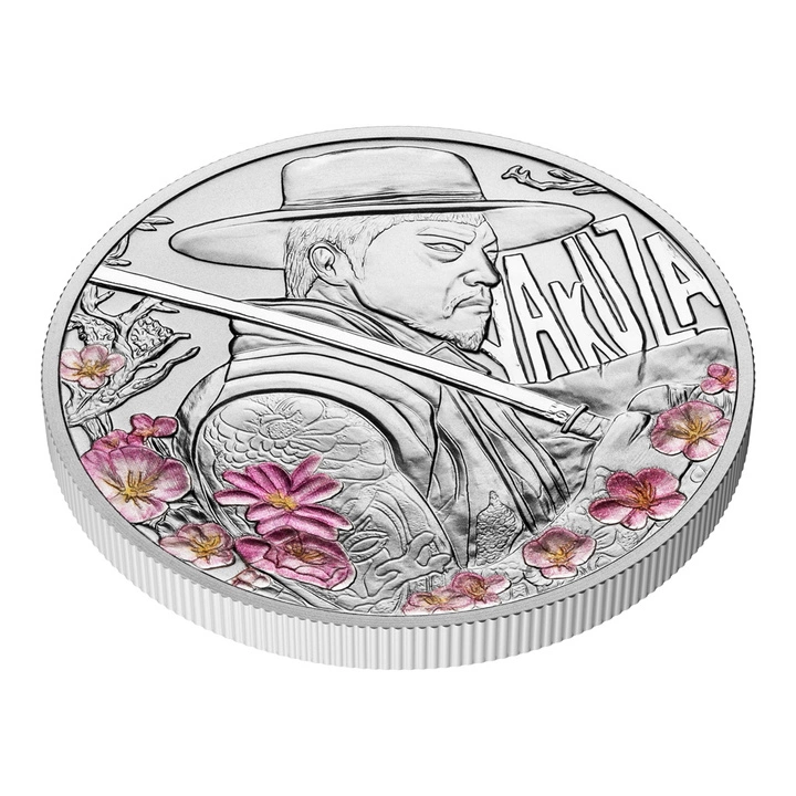 World Gangs: Yakuza kolorowany 1 uncja Srebra 2025 Proof