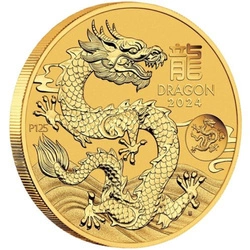 Perth Mint: Lunar III - Rok Smoka 1 uncja Złota 2024 Dragon Privy Mark