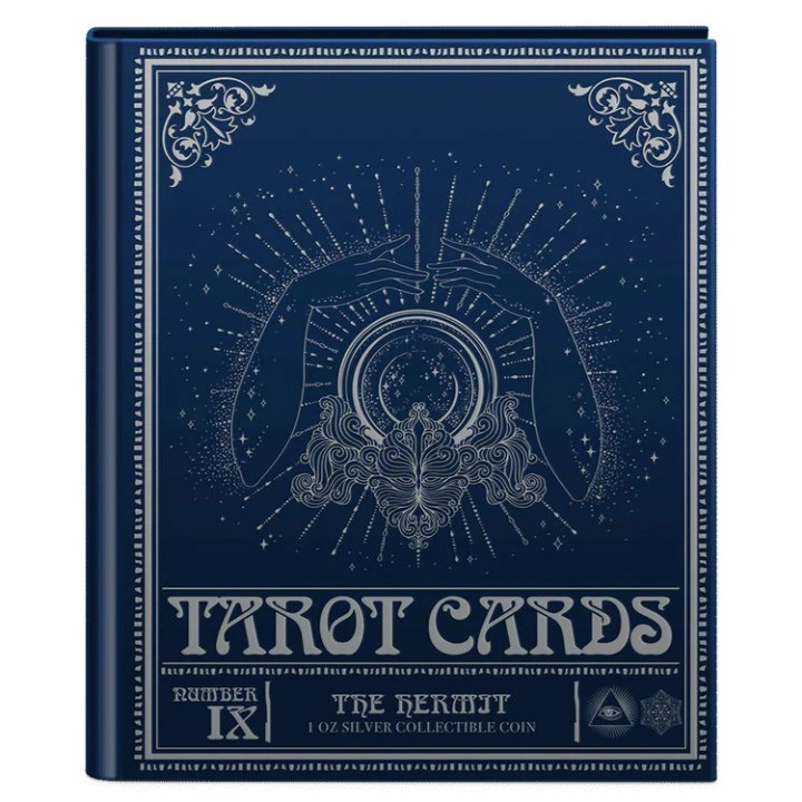Niue: Tarot Cards – The Hermit kolorowany 1 uncja Srebra 2022 Proof
