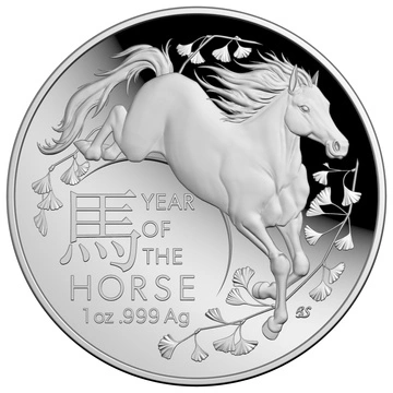 RAM: Lunar - Rok Konia 1 uncja Srebra 2026 Proof Domed Coin