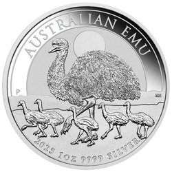 Australijski Emu 1 uncja Srebra 2025