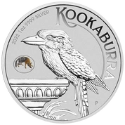 Kookaburra with Numbat kolorowany 1 uncja Srebra 2022 Privy Mark (Perth Money Expo Anda Special)