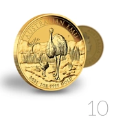 Australijski Emu 1 uncja Złota 2021 Pakiet 10 sztuk