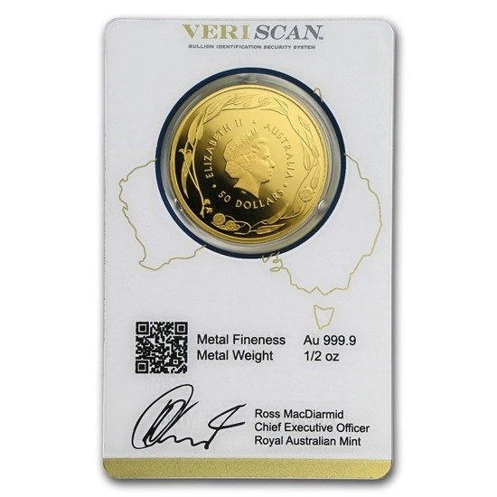 Australijski Kangur 1/2 uncji Złota 2018 Royal Australian Mint