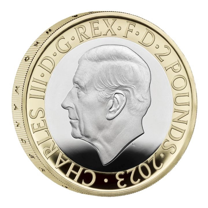 Zestaw 5 monet Wielka Brytania Miedzionikiel 2023 Premium Proof Commemorative Coin