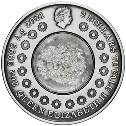 Tuvalu: Tears Of The Moon 2 uncje srebra 2021 Antique