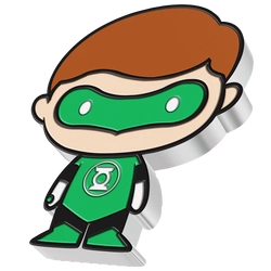 Niue: DC Comics - Green Lantern Chibi Coin kolorowany 1 uncja Srebra 2020 Proof