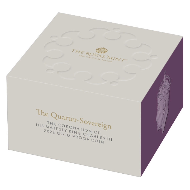 Wielka Brytania: The Coronation of His Majesty King Charles 1/4 Sovereign 2023 Proof