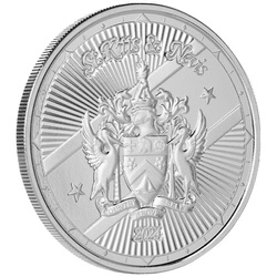 St. Kitts & Nevis: Coat of Arms 1 uncja Srebra 2024 Prooflike