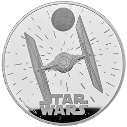 Star Wars: TIE Fighter 5 uncji Srebra 2024 Proof