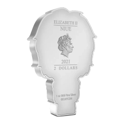 Niue: Street Fighter - Ken Masters Chibi Coin kolorowany 1 uncja Srebra 2021 Proof