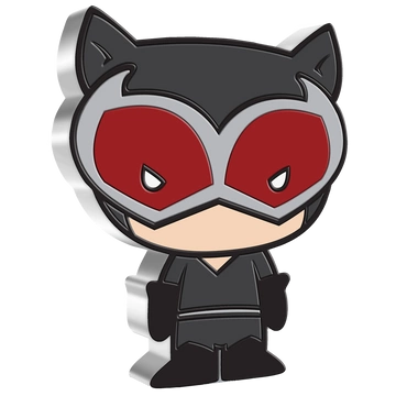 Niue: DC Comics - Catwoman Chibi Coin kolorowany 1 uncja Srebra 2021 Proof