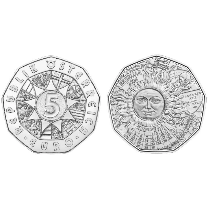 New Year Coin - Lucky Leap 5 Euro Srebro 2024
