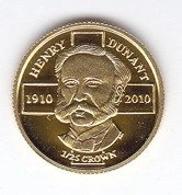 Henri Dunant 1/25 uncji Złota 2010 Proof