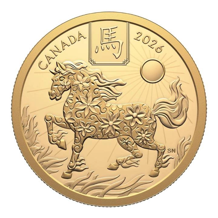 Canada: Lunar Year of the Horse $100 Złoto 2026 Proof