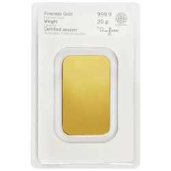 Sztabka Heraeus 20 gramów Złota