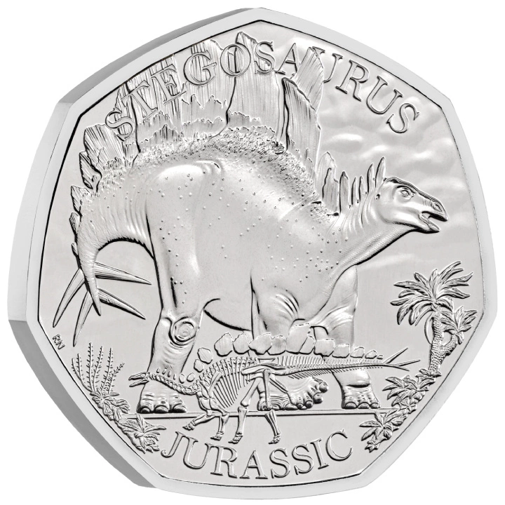 Dinosaurs: Iconic Specimens - Stegosaurus 50p Miedzionikiel 2024