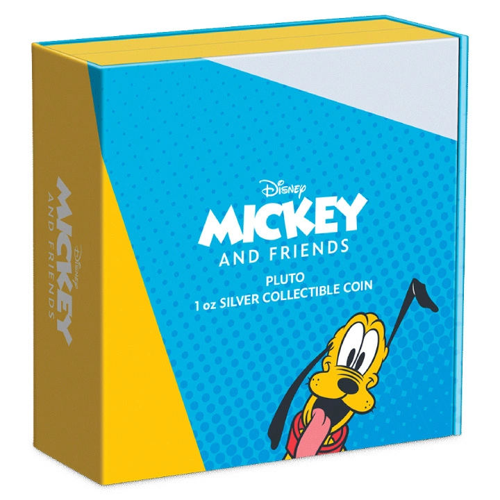 Niue: Disney Mickey & Friends - Pluto kolorowany 1 uncja Srebra 2023 Proof