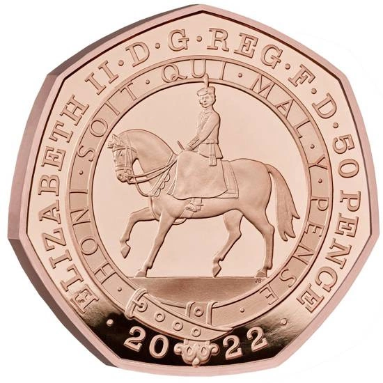 The Platinum Jubilee of Her Majesty The Queen Złoto 50p 2022 Proof