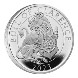 The Royal Tudor Beasts: The Bull of Clarence 1 uncja Srebra 2023 Proof