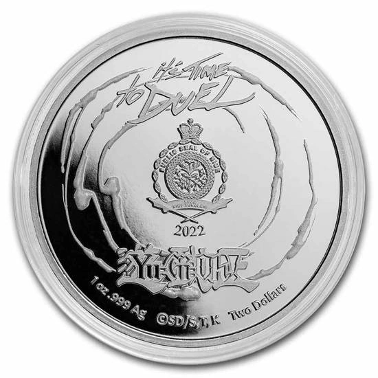 Zestaw 2 monet Niue: Yu-Gi-Oh! Yami Yugi, Dark Magician kolorowany - 25. rocznica 2 x 1 uncja Srebra 2022