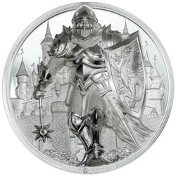 Cook Islands: Iron Knight 5 uncji Srebra 2024 Proof Ultra High Relief