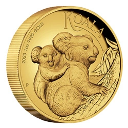 Koala 1 uncja Złota 2023 Proof High Relief