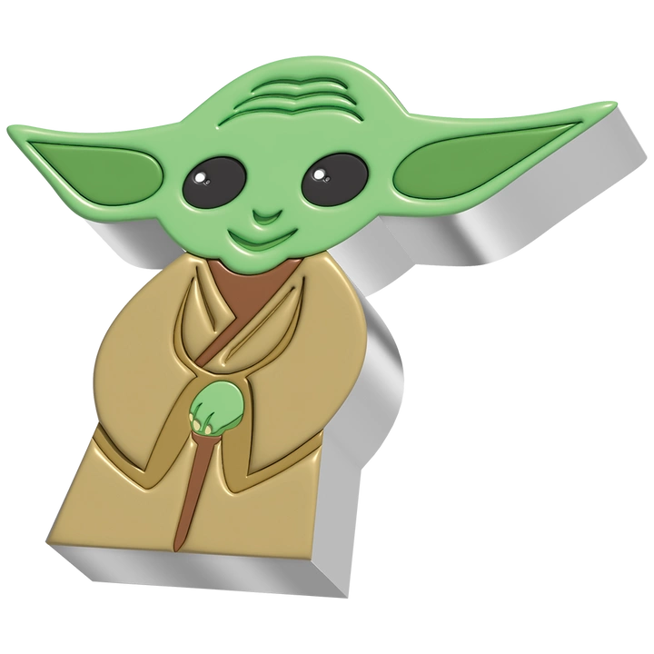 Niue: Star Wars - Yoda Chibi Coin kolorowany 1 uncja Srebra 2022 Proof