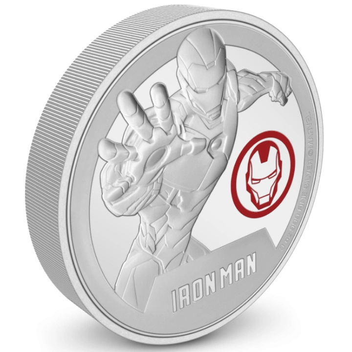 Niue: Marvel - Iron Man kolorowany 3 uncje Srebra 2024 Proof