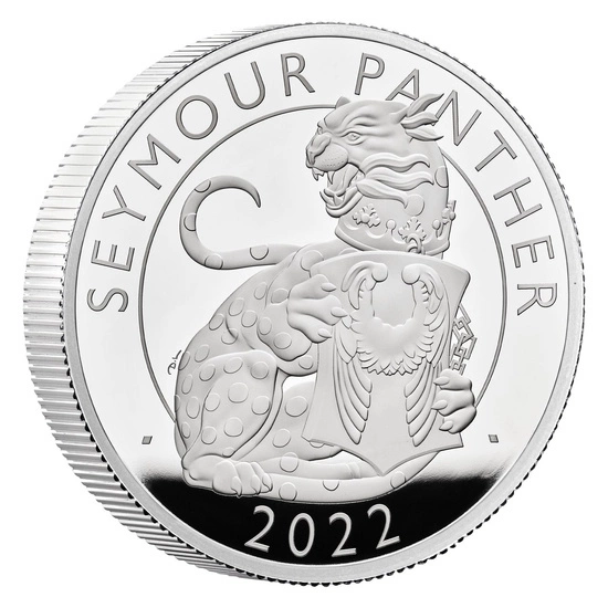 The Royal Tudor Beasts: Seymour Panther 2 uncje Srebra 2022 Proof