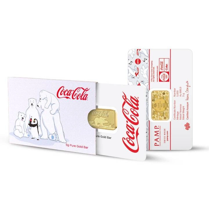 Sztabka Pamp Coca Cola - Polar Bear 5 gramów złota