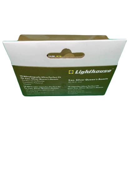 Leuchtturm - Plastikowy kapsel The Queen's Beasts / The Royal Tudor Beasts 2 uncje Srebra Ultra Perfect Fit (10 sztuk)