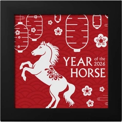 Mongolia: Year of the Horse  1 uncja Srebra 2026 Antiqued Coin