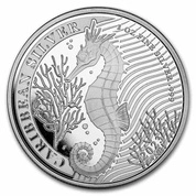 Barbados: Caribbean - Seahorse 1 uncja Srebra 2023