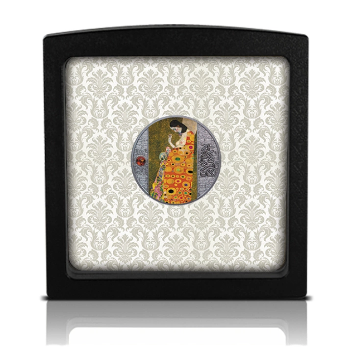 Cameroon: Gustav Klimt - Nadzieja II kolorowana Srebro 2022 Proof