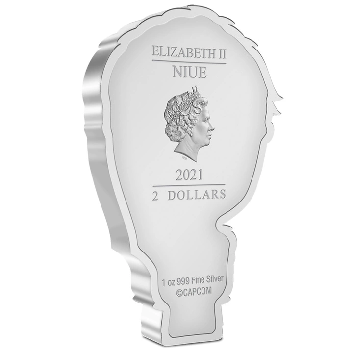 Niue: Street Fighter - Ryu Chibi Coin kolorowany 1 uncja Srebra 2021 Proof