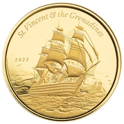 St. Vincent & The Grenadines: War Ship 1 uncja Złota 2022