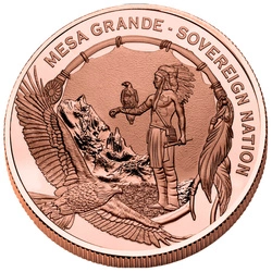 Mesa Grande Sovereign: Red Wolf kolorowany 5 uncji Miedzi 2025 w kapslu