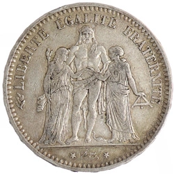 Francja 5 Franków Srebro Ag. 900 Różne Roczniki